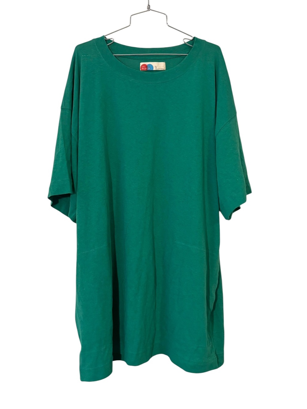 NWOT Free People Essential Extreme Tee Oversized Mini Dress Green Size XL - Picture 4 of 8